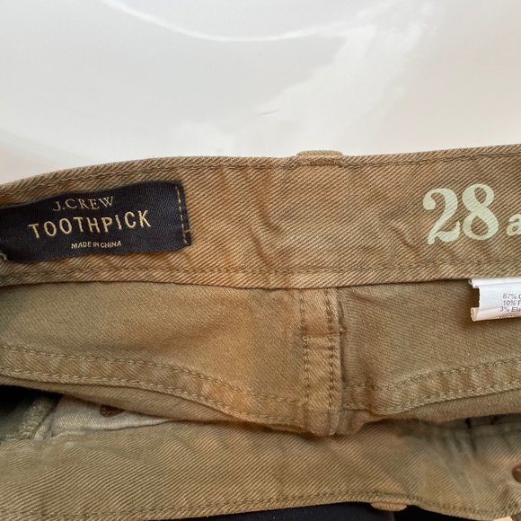 J. Crew Women's Olive Toothpick Ankle Jean - Picture 3 of 3